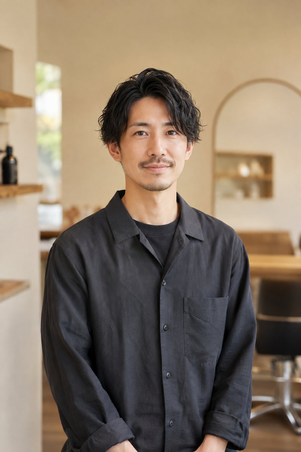 架空のスタイリスト 鈴木一輝のイメージ（AI生成）