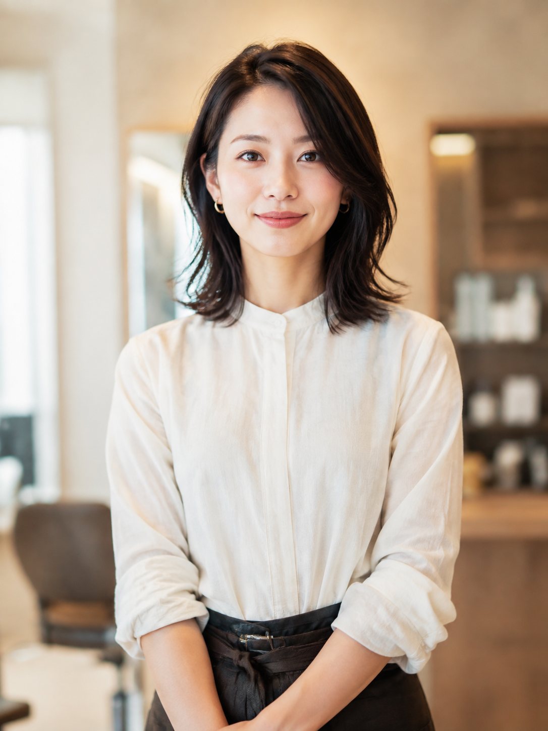 架空のスタイリスト 佐藤美咲のイメージ（AI生成）