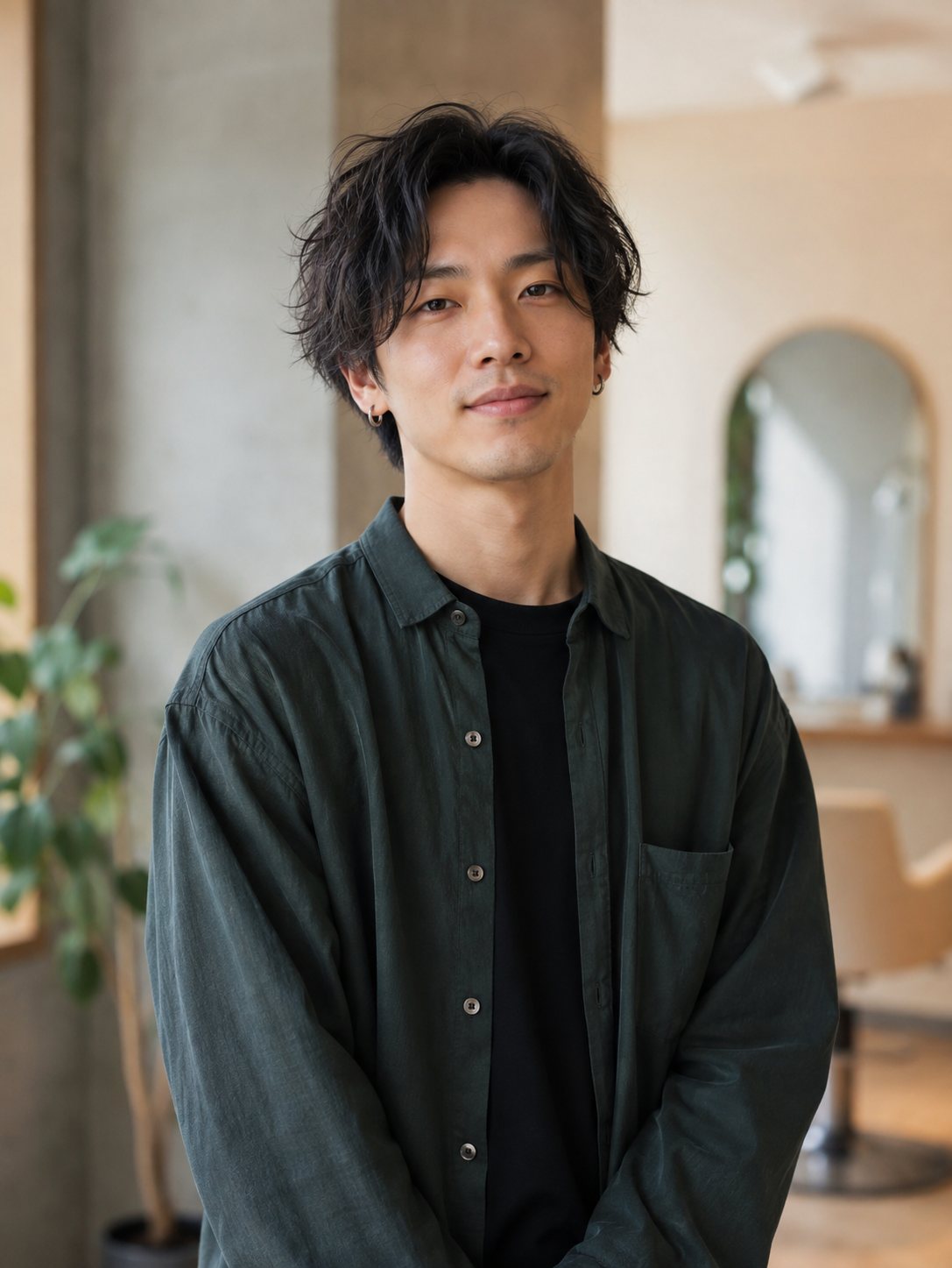 架空のスタイリスト 高橋蓮のイメージ（AI生成）